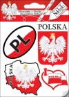 NAKLEJKI POLSKA - ZESTAW 4 NAKLEJEK